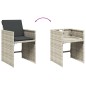 vidaXL Sedie da Giardino con Cuscini 4 pz Grigio Chiaro in Polyrattan