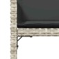 vidaXL Sedie da Giardino con Cuscini 4 pz Grigio Chiaro in Polyrattan