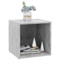 Mobile Porta TV 4 pz Grigio Cemento 37x35x37 cm in Truciolato