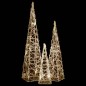 Set Coni Luce LED Decorativi Acrilici Bianco Caldo 30/45/60cm Set Coni Luce LED Decorativi Acrilici Bianco Caldo 30/45/60cm
