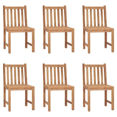 Sedie da Giardino 6 pz in Legno Massello di Teak