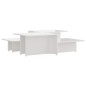 Tavolini 2 pz Bianco Lucido 111,5x50x33 cm in Legno Multistrato Tavolini 2 pz Bianco Lucido 111,5x50x33 cm in Legno Multistrato