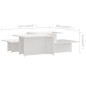 Tavolini 2 pz Bianco Lucido 111,5x50x33 cm in Legno Multistrato Tavolini 2 pz Bianco Lucido 111,5x50x33 cm in Legno Multistrato