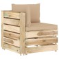 Divano da Giardino 2 Posti con Cuscini Legno Impregnato Verde Divano da Giardino 2 Posti con Cuscini Legno Impregnato Verde