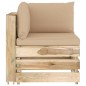 Divano da Giardino 2 Posti con Cuscini Legno Impregnato Verde Divano da Giardino 2 Posti con Cuscini Legno Impregnato Verde