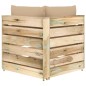 Divano da Giardino 2 Posti con Cuscini Legno Impregnato Verde Divano da Giardino 2 Posti con Cuscini Legno Impregnato Verde