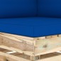 Divano da Giardino 2 Posti con Cuscini Legno Impregnato Verde