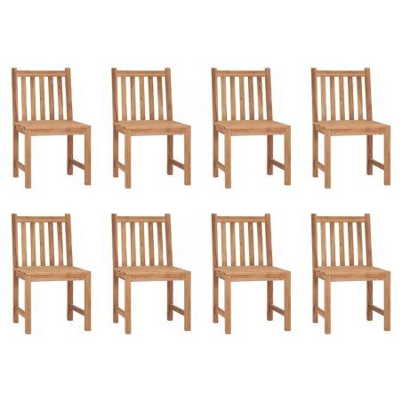 vidaXL Sedie da Giardino 8 pz in Legno Massello di Teak