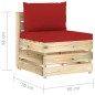 Divano da Giardino 3 Posti con Cuscini Legno Impregnato Verde Divano da Giardino 3 Posti con Cuscini Legno Impregnato Verde