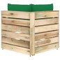 Divano da Giardino 2 Posti con Cuscini Legno Impregnato Verde Divano da Giardino 2 Posti con Cuscini Legno Impregnato Verde