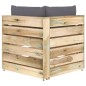 Divano da Giardino 2 Posti con Cuscini Legno Impregnato Verde Divano da Giardino 2 Posti con Cuscini Legno Impregnato Verde