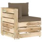 Divano da Giardino 2 Posti con Cuscini Legno Impregnato Verde Divano da Giardino 2 Posti con Cuscini Legno Impregnato Verde