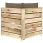 Divano da Giardino 2 Posti con Cuscini Legno Impregnato Verde Divano da Giardino 2 Posti con Cuscini Legno Impregnato Verde