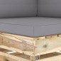 Divano da Giardino 2 Posti con Cuscini Legno Impregnato Verde