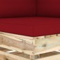 Divano da Giardino 2 Posti con Cuscini Legno Impregnato Verde
