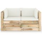 Divano da Giardino 2 Posti con Cuscini Legno Impregnato Verde Divano da Giardino 2 Posti con Cuscini Legno Impregnato Verde
