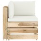 Divano da Giardino 2 Posti con Cuscini Legno Impregnato Verde Divano da Giardino 2 Posti con Cuscini Legno Impregnato Verde