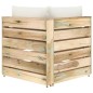 Divano da Giardino 2 Posti con Cuscini Legno Impregnato Verde Divano da Giardino 2 Posti con Cuscini Legno Impregnato Verde