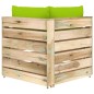 Divano da Giardino 2 Posti con Cuscini Legno Impregnato Verde Divano da Giardino 2 Posti con Cuscini Legno Impregnato Verde