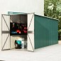 Capanno Giardino a Parete Verde 118x382x178 cm Acciaio Zincato Capanno Giardino a Parete Verde 118x382x178 cm Acciaio Zincato