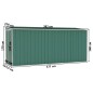 Capanno Giardino a Parete Verde 118x382x178 cm Acciaio Zincato Capanno Giardino a Parete Verde 118x382x178 cm Acciaio Zincato
