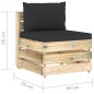 Divano da Giardino 3 Posti con Cuscini Legno Impregnato Verde Divano da Giardino 3 Posti con Cuscini Legno Impregnato Verde
