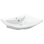 Lavabo Ceramica Lusso Rettangolare Foro di Trabocco e Foro Rubinetto Lavabo Ceramica Lusso Rettangolare Foro di Trabocco e Foro Rubinetto