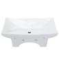 Lavabo Ceramica Lusso Rettangolare Foro di Trabocco e Foro Rubinetto Lavabo Ceramica Lusso Rettangolare Foro di Trabocco e Foro Rubinetto