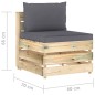 Divano da Giardino 3 Posti con Cuscini Legno Impregnato Verde Divano da Giardino 3 Posti con Cuscini Legno Impregnato Verde