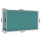Capanno Giardino a Parete Verde 118x288x178 cm Acciaio Zincato Capanno Giardino a Parete Verde 118x288x178 cm Acciaio Zincato