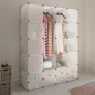 Armadietto Modulare con 18 Scomparti Bianco 37x146x180,5 cm Armadietto Modulare con 18 Scomparti Bianco 37x146x180,5 cm