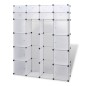Armadietto Modulare con 18 Scomparti Bianco 37x146x180,5 cm Armadietto Modulare con 18 Scomparti Bianco 37x146x180,5 cm