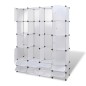 Armadietto Modulare con 18 Scomparti Bianco 37x146x180,5 cm Armadietto Modulare con 18 Scomparti Bianco 37x146x180,5 cm