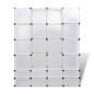 Armadietto Modulare con 18 Scomparti Bianco 37x146x180,5 cm Armadietto Modulare con 18 Scomparti Bianco 37x146x180,5 cm
