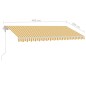 Tenda Retrattile Automatica con Palo 400x300 cm Gialla Bianca Tenda Retrattile Automatica con Palo 400x300 cm Gialla Bianca