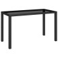 Set da Pranzo da Giardino 6 pz con Cuscini in Polyrattan Nero Set da Pranzo da Giardino 6 pz con Cuscini in Polyrattan Nero