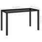 Set da Pranzo da Giardino 6 pz con Cuscini in Polyrattan Nero Set da Pranzo da Giardino 6 pz con Cuscini in Polyrattan Nero