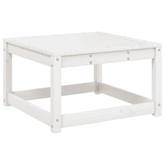 vidaXL Poggiapiedi da Giardino Bianco in Legno Massello di Pino