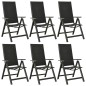 Set Mobili da Pranzo per Giardino 7 pz in Alluminio Antracite Set Mobili da Pranzo per Giardino 7 pz in Alluminio Antracite