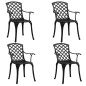 vidaXL Set da Bistrot 5 pz in Alluminio Pressofuso Nero vidaXL Set da Bistrot 5 pz in Alluminio Pressofuso Nero