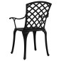 vidaXL Set da Bistrot 5 pz in Alluminio Pressofuso Nero vidaXL Set da Bistrot 5 pz in Alluminio Pressofuso Nero