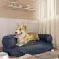 Letto Cani Ergonomico Gommapiuma Blu Scuro 88x65 cm Similpelle Letto Cani Ergonomico Gommapiuma Blu Scuro 88x65 cm Similpelle