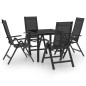 Set Mobili da Pranzo per Giardino 5 pz in Alluminio Antracite Set Mobili da Pranzo per Giardino 5 pz in Alluminio Antracite