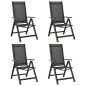 Set Mobili da Pranzo per Giardino 5 pz in Alluminio Antracite Set Mobili da Pranzo per Giardino 5 pz in Alluminio Antracite