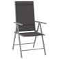 vidaXL Set da Bistrot 3 pz in Alluminio e Textilene Argento