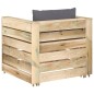 vidaXL Set Salotto da Giardino 2pz con Cuscini Legno Impregnato Verde