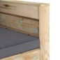 vidaXL Set Salotto da Giardino 2pz con Cuscini Legno Impregnato Verde
