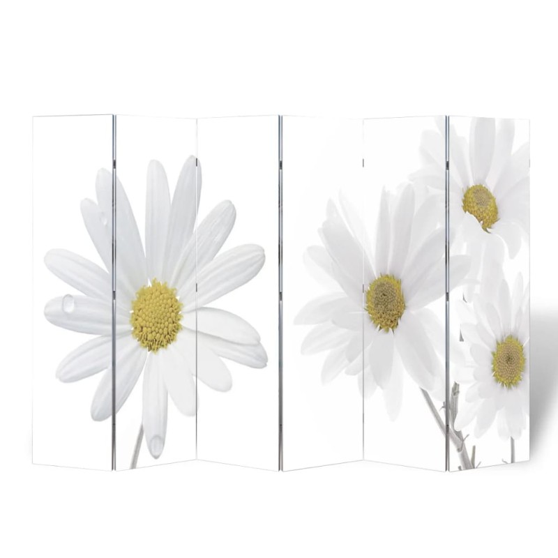 Paravento Pieghevole 217x170 cm con Stampa Fiore Paravento Pieghevole 217x170 cm con Stampa Fiore