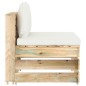 Set Divani da Giardino con Cuscini 3 pz Legno Impregnato Verde Set Divani da Giardino con Cuscini 3 pz Legno Impregnato Verde