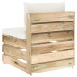 Set Divani da Giardino con Cuscini 3 pz Legno Impregnato Verde Set Divani da Giardino con Cuscini 3 pz Legno Impregnato Verde